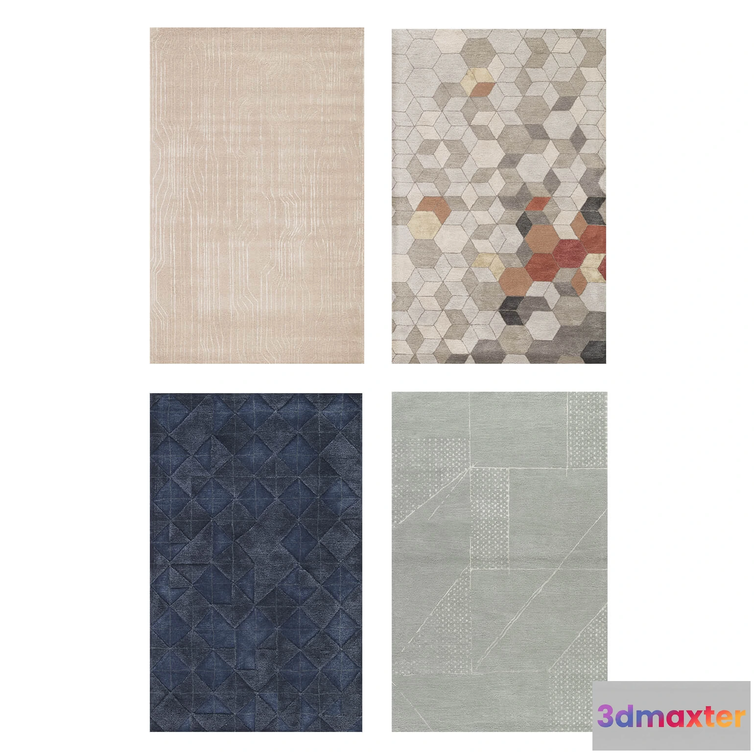 1593816 - decoration - Jaipur Living rug set 19 3D Max