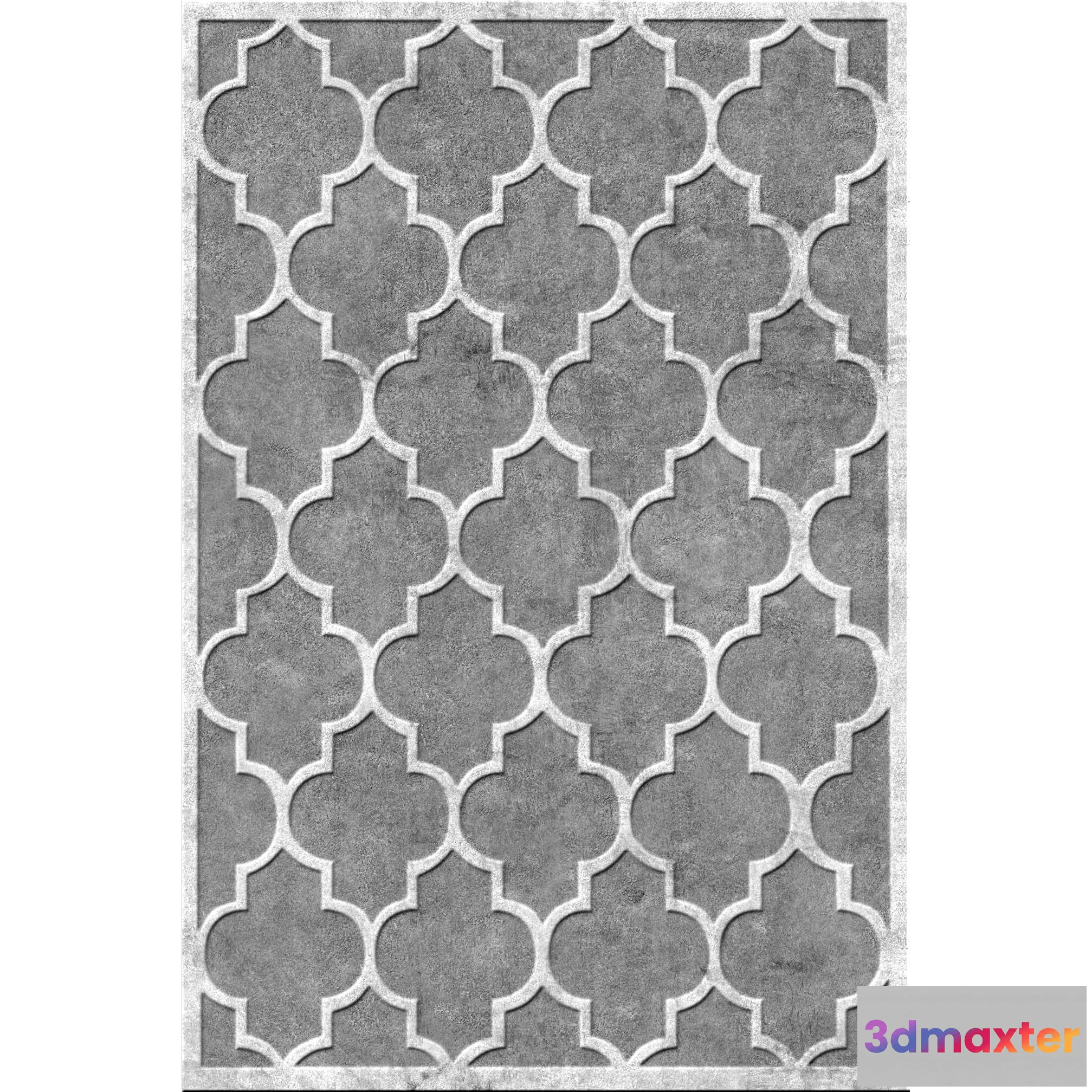 1593838 - decoration - Tufted dark grey rug 03 3D Max