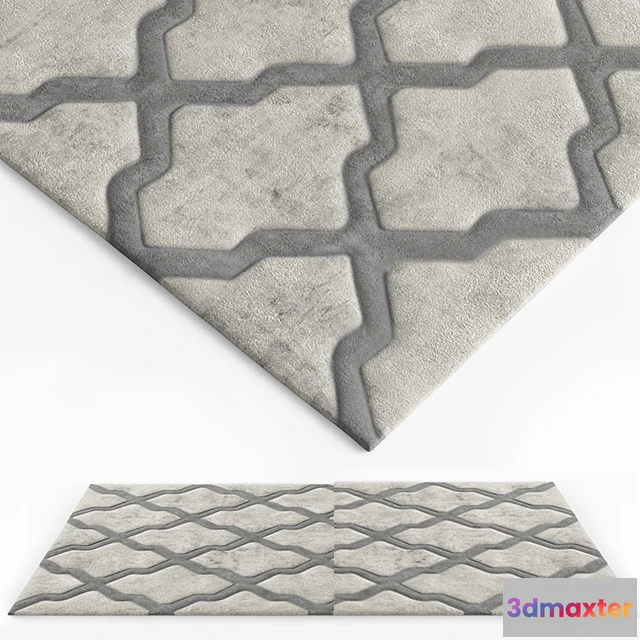1593970 - decoration - Grey Area rug 3D Max