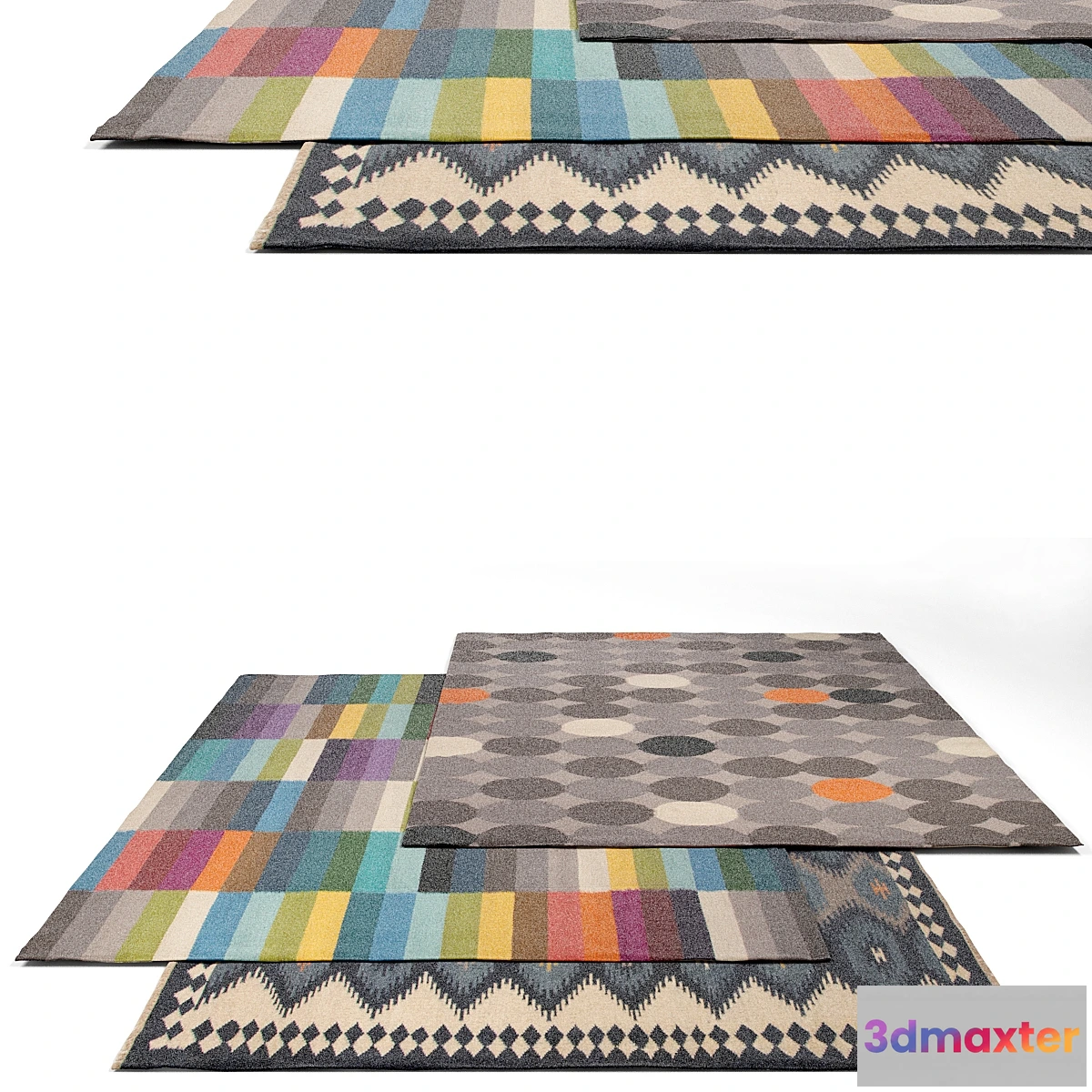 1593976 - decoration - Jaipur Living FlatWeave rug set 2 3D Max