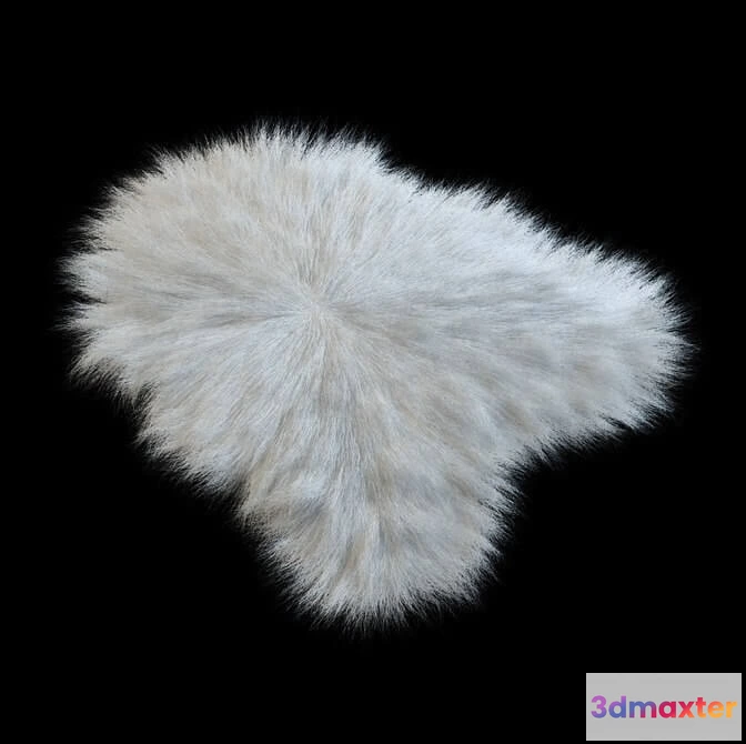 1594252 - decoration - Skin sheepskin rug 3D Max