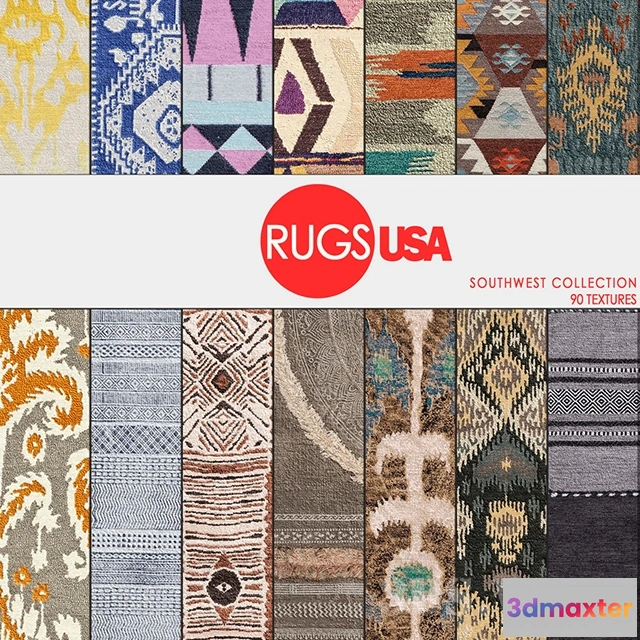 1594346 - decoration - Rugs USA Southwest collection carpet set 3D Max