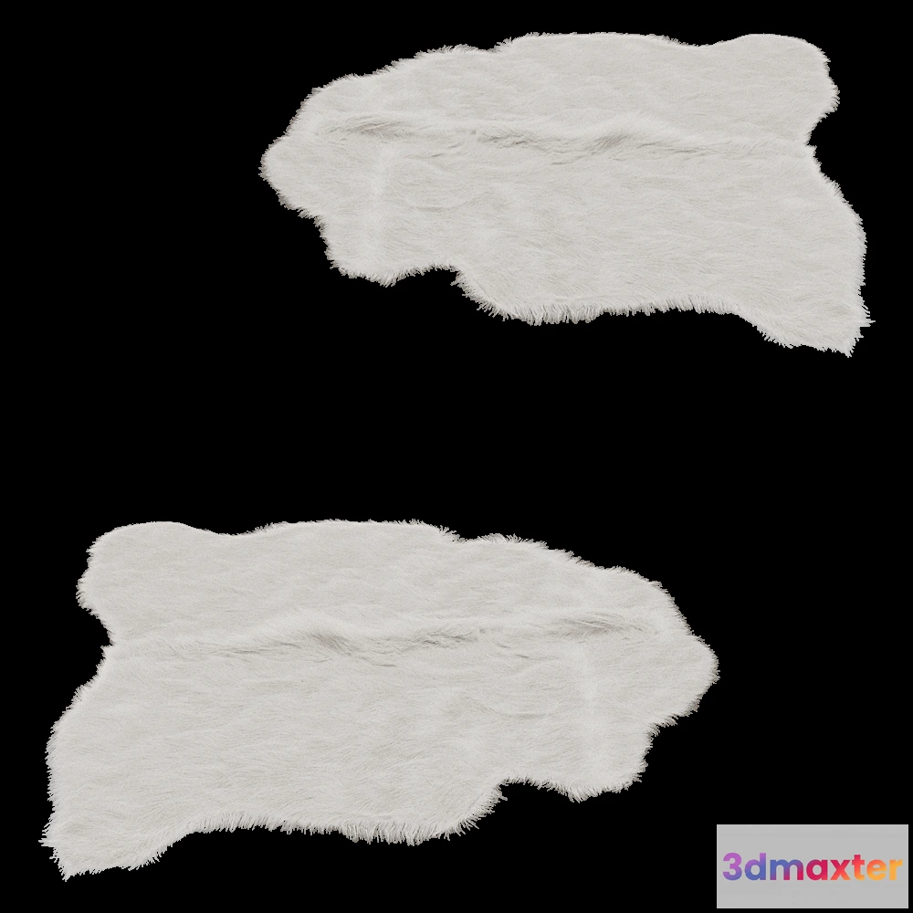 1594442 - decoration - Sheep skin carpet 3D Max