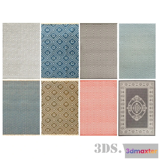 1594450 - decoration - Set of vintage carpets 3D Max