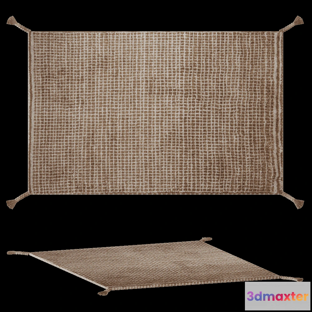 1594630 - Woodnotes - Rug Grid white-camel 3D Max