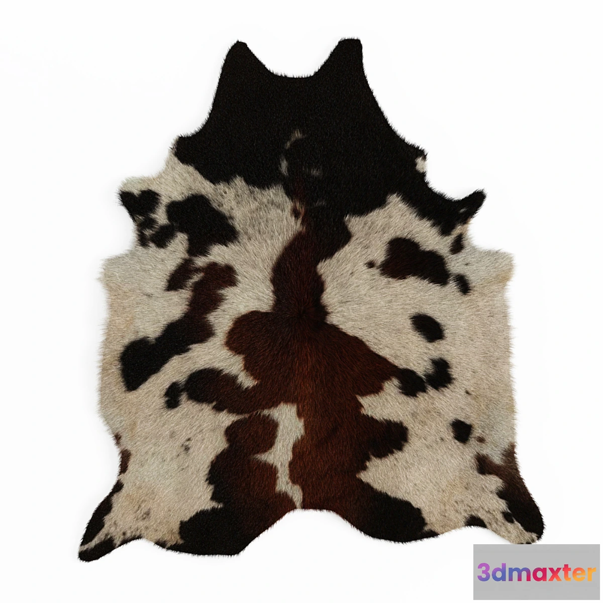 545983 - Black and Brown Spotted Cowhide Rug