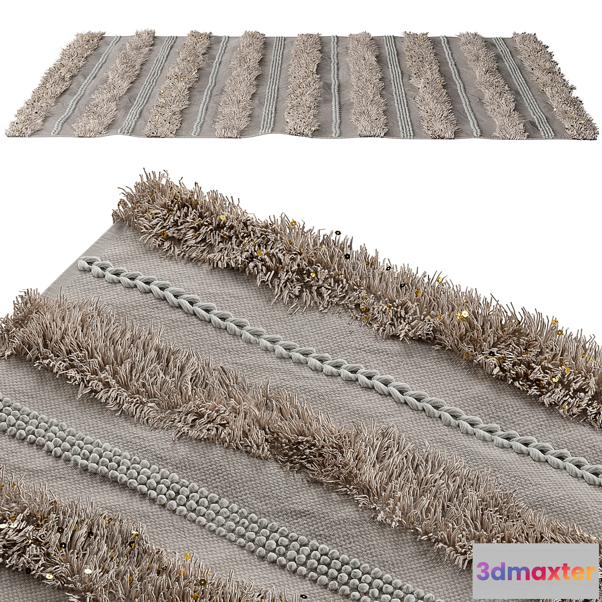 546157 - Shag rug with glitter