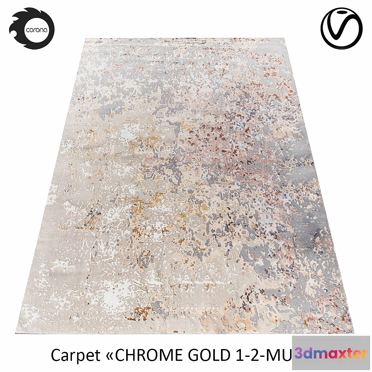 546287 - Indian woolen carpet “CHROME GOLD” 1-2-MULTI
