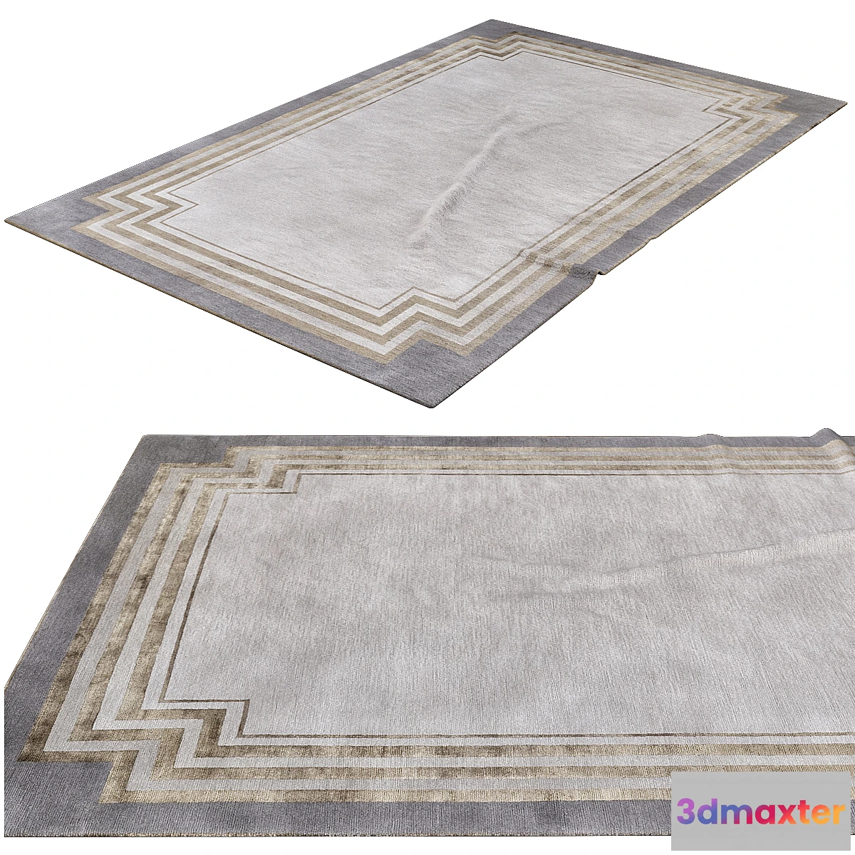 546353 - Deco Border Rug by Tim Gosling - THE RUG COMPANY