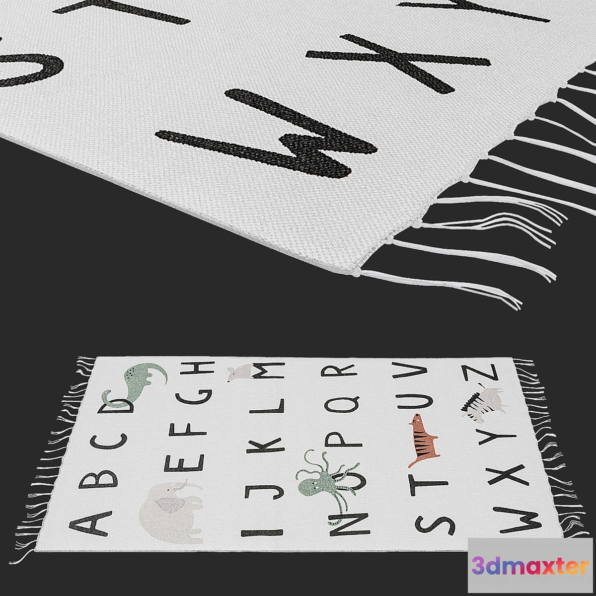 591138 - H&m Home Rug Abc Letter