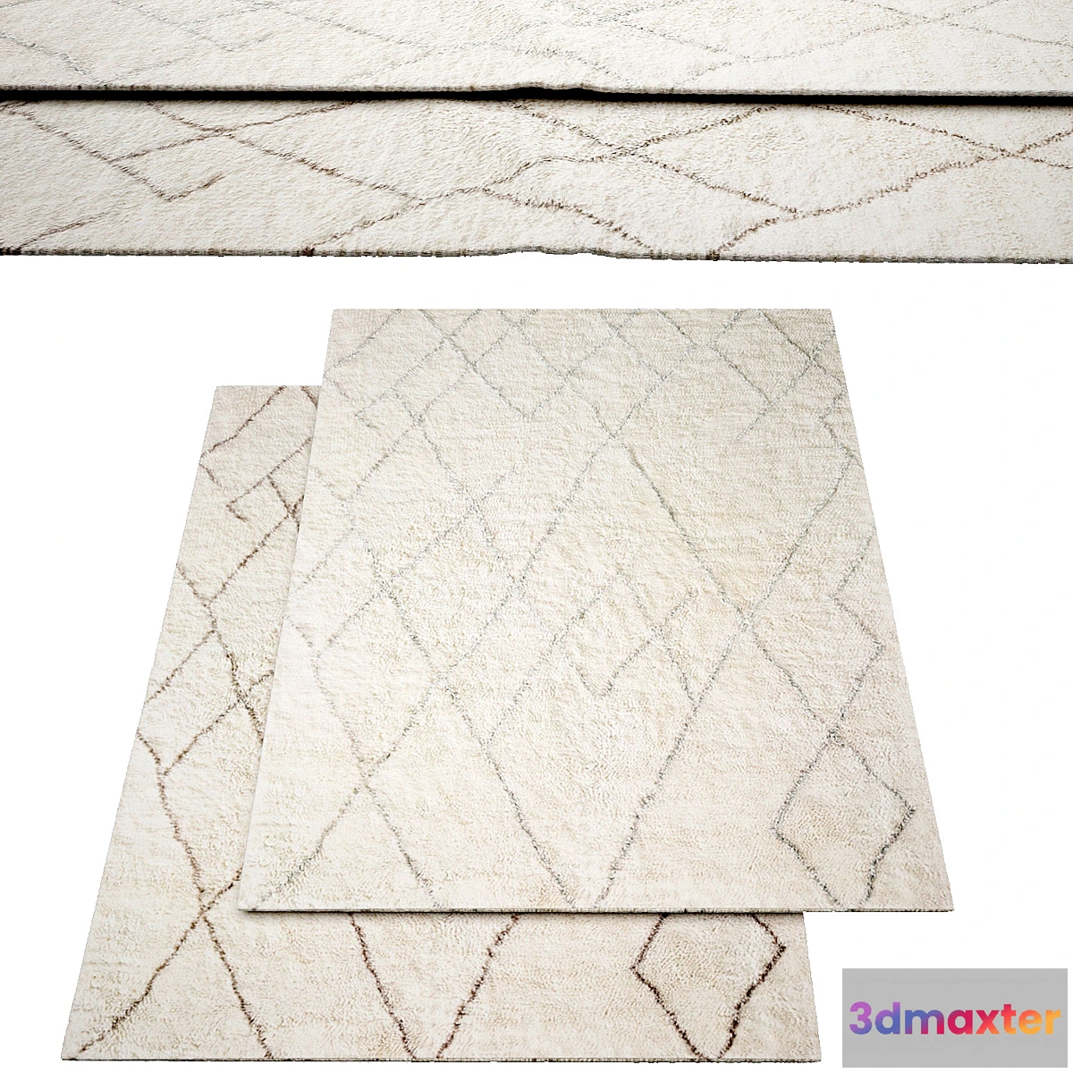 591228 - LUMINA SKETCHED HAND-KNOTTED WOOL SHAG RUG