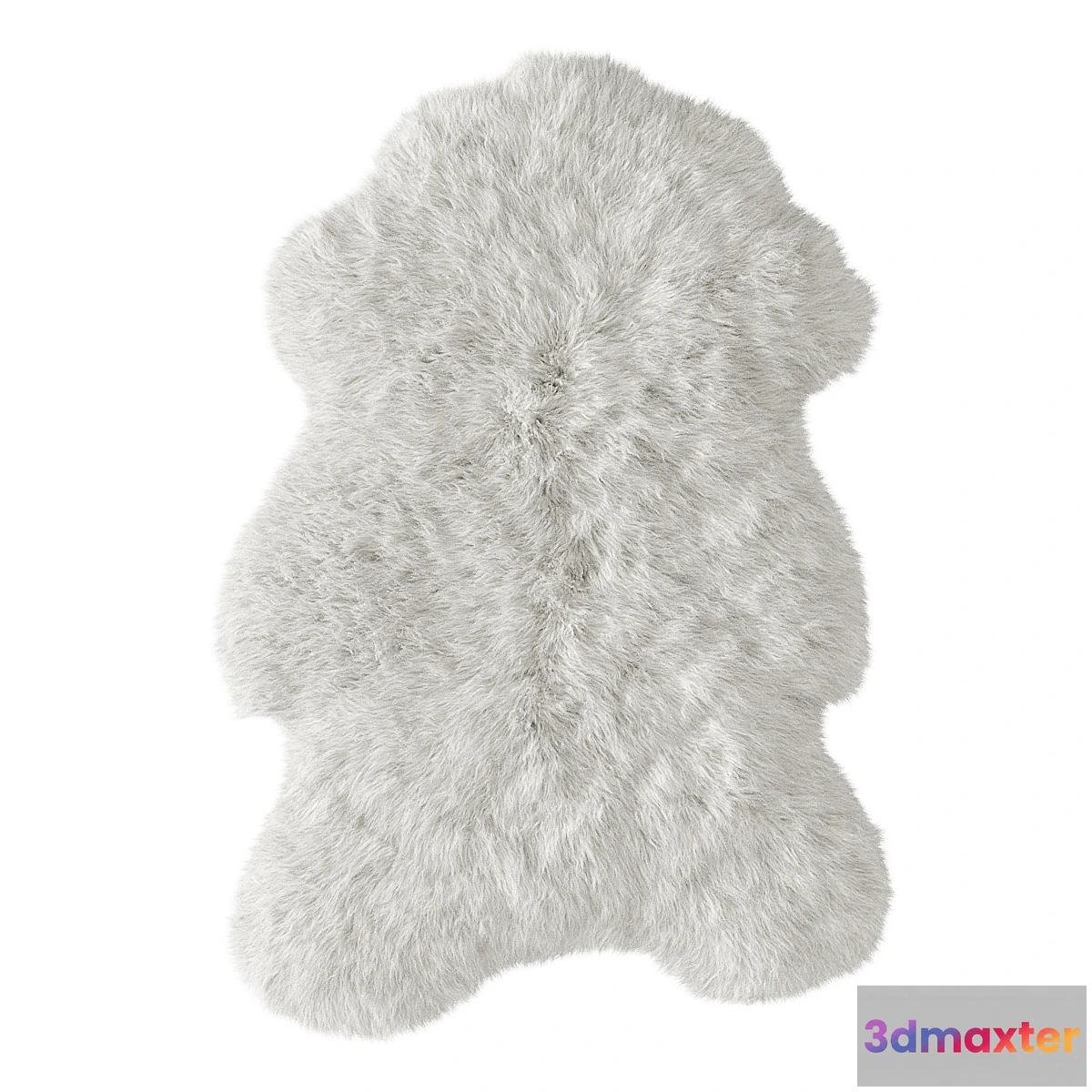 591296 - White fluffy sheepskin carpet