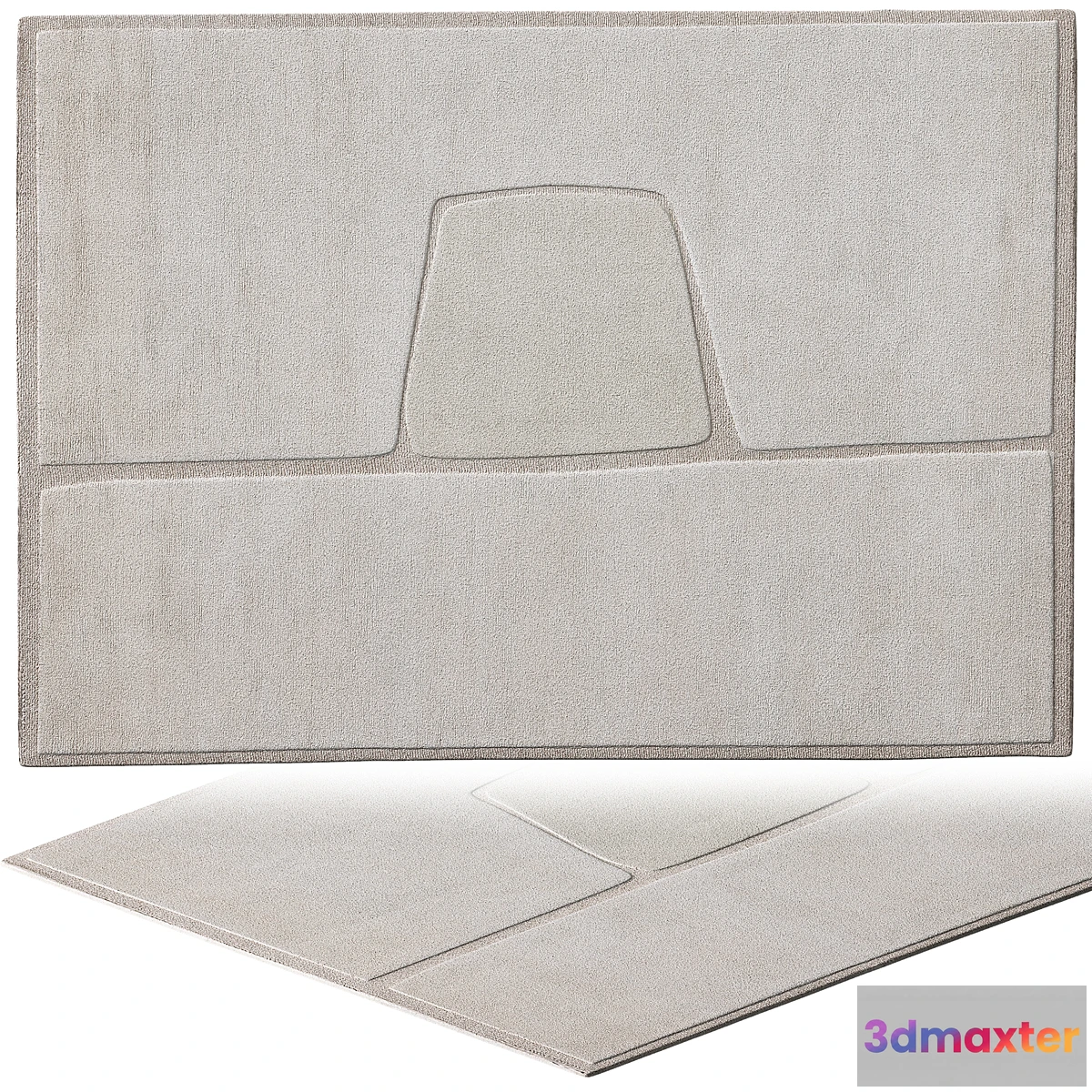 591318 - CC-Tapis Cut Out Monocromo Linen Rug