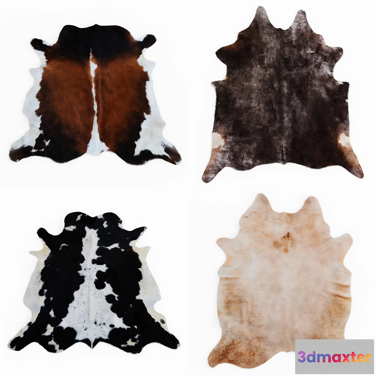 592692 - Four rugs from animal skins 04