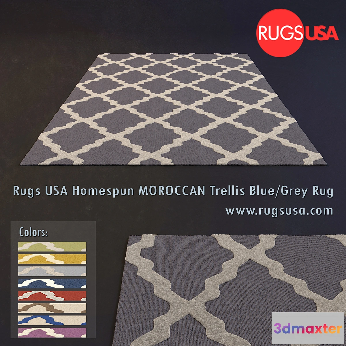 632129 - Rugs USA Homespun Moroccan Trellis Rug
