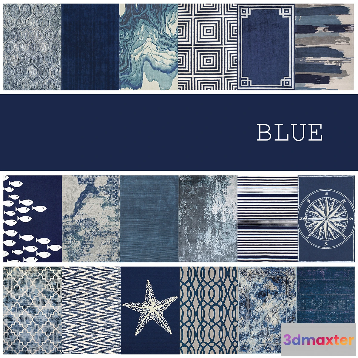 636823 - 18 carpets in color BLUE