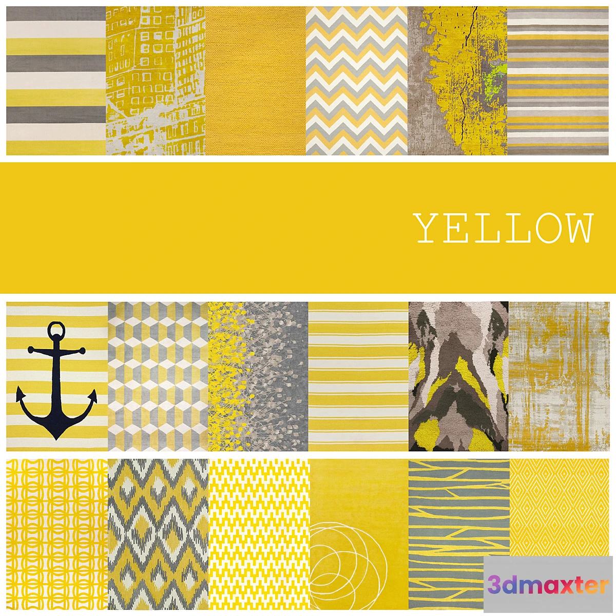 636831 - 18 carpets in the color YELLOW