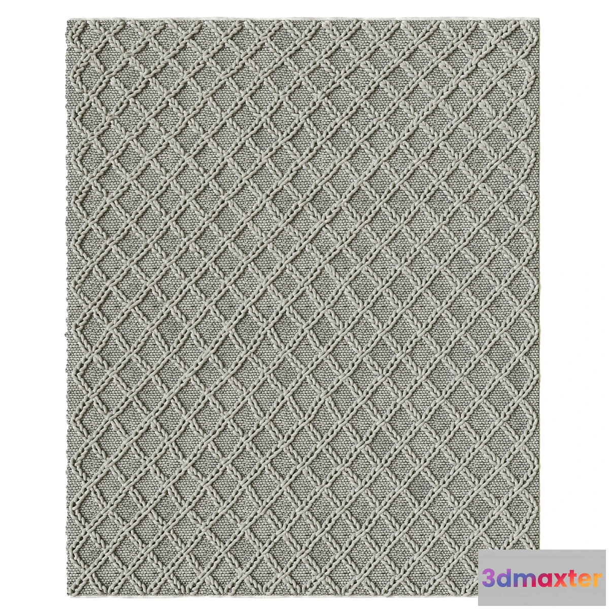 646283 - RAISED DIAMOND WOOL RUG