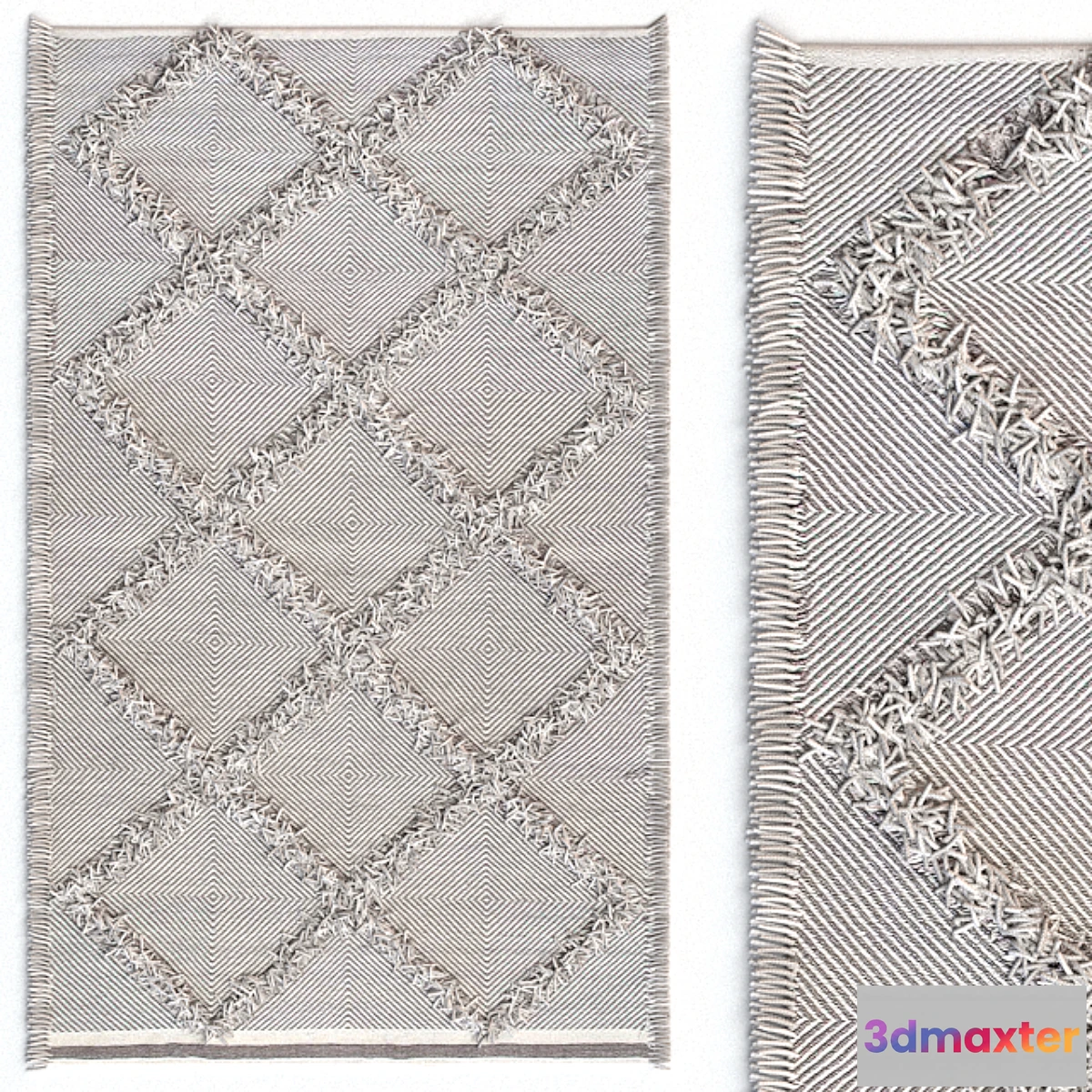 650509 - Carpet nuLOOM Devon Diamond Trellis Tassel Shag Rug - No.2