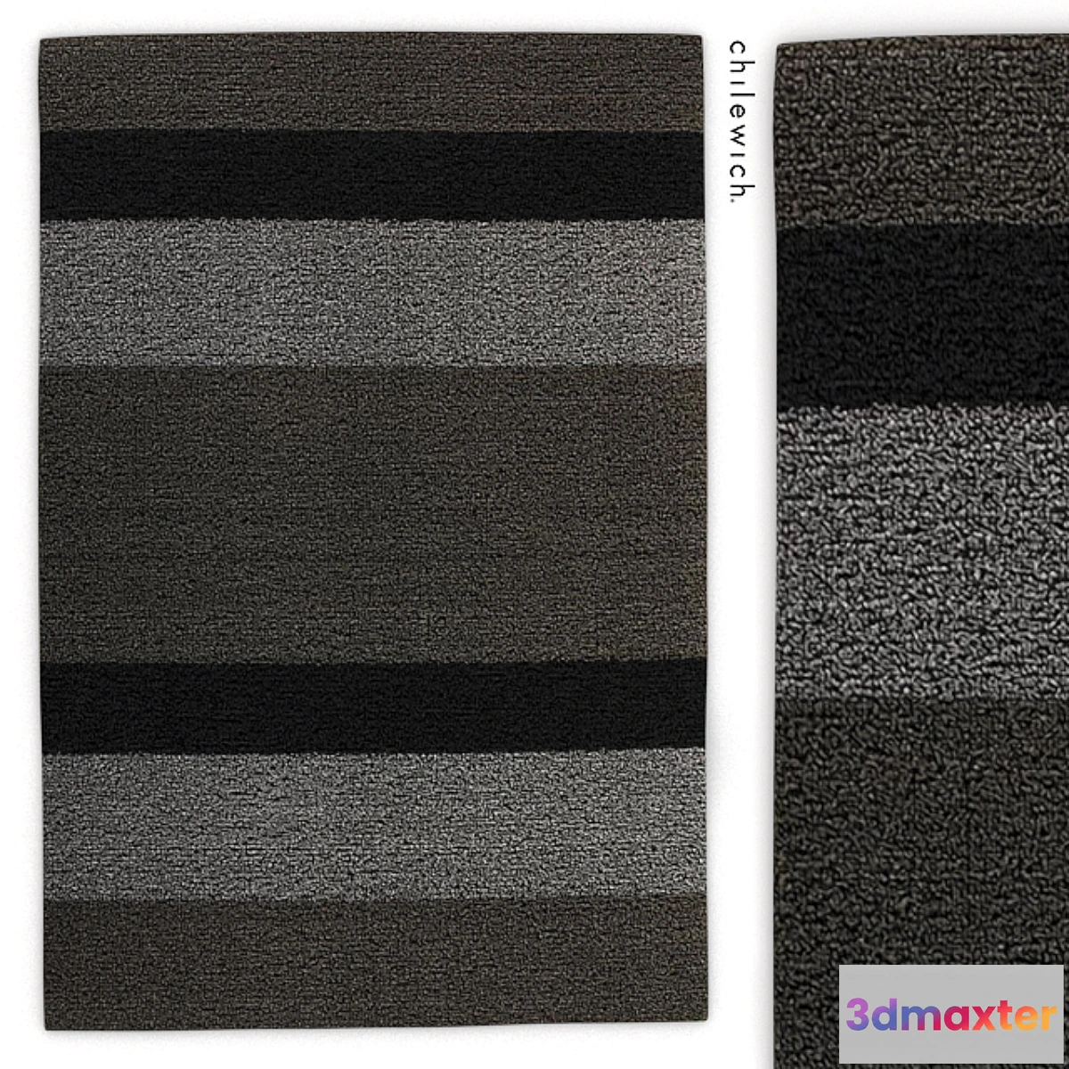 650523 - The carpet Chilewich Large Stripe Shag Rug