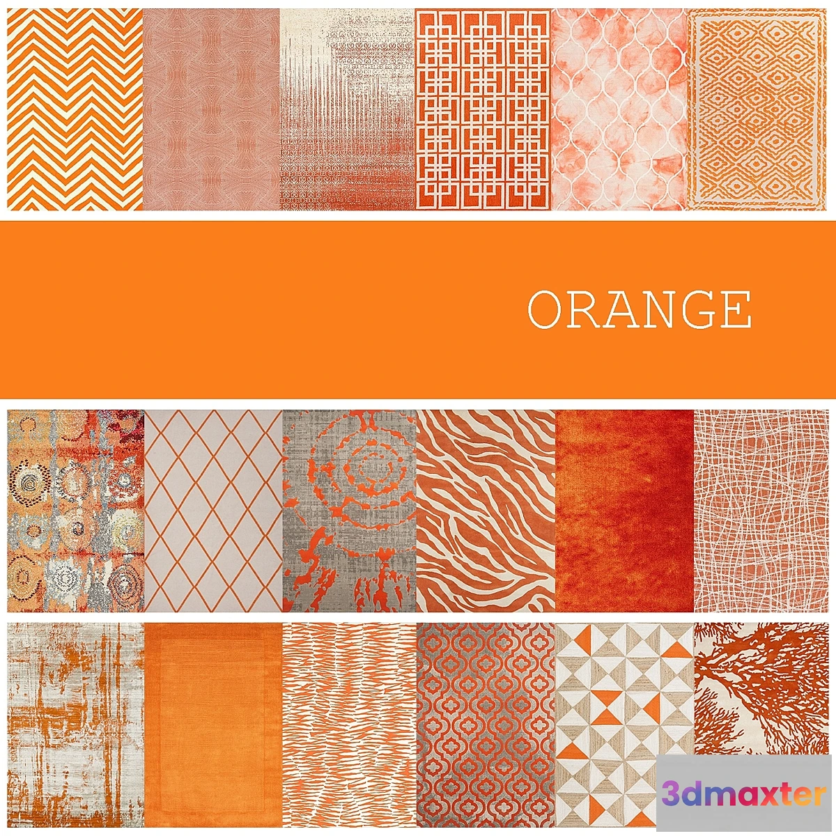 650557 - 18 carpets in the color ORANGE
