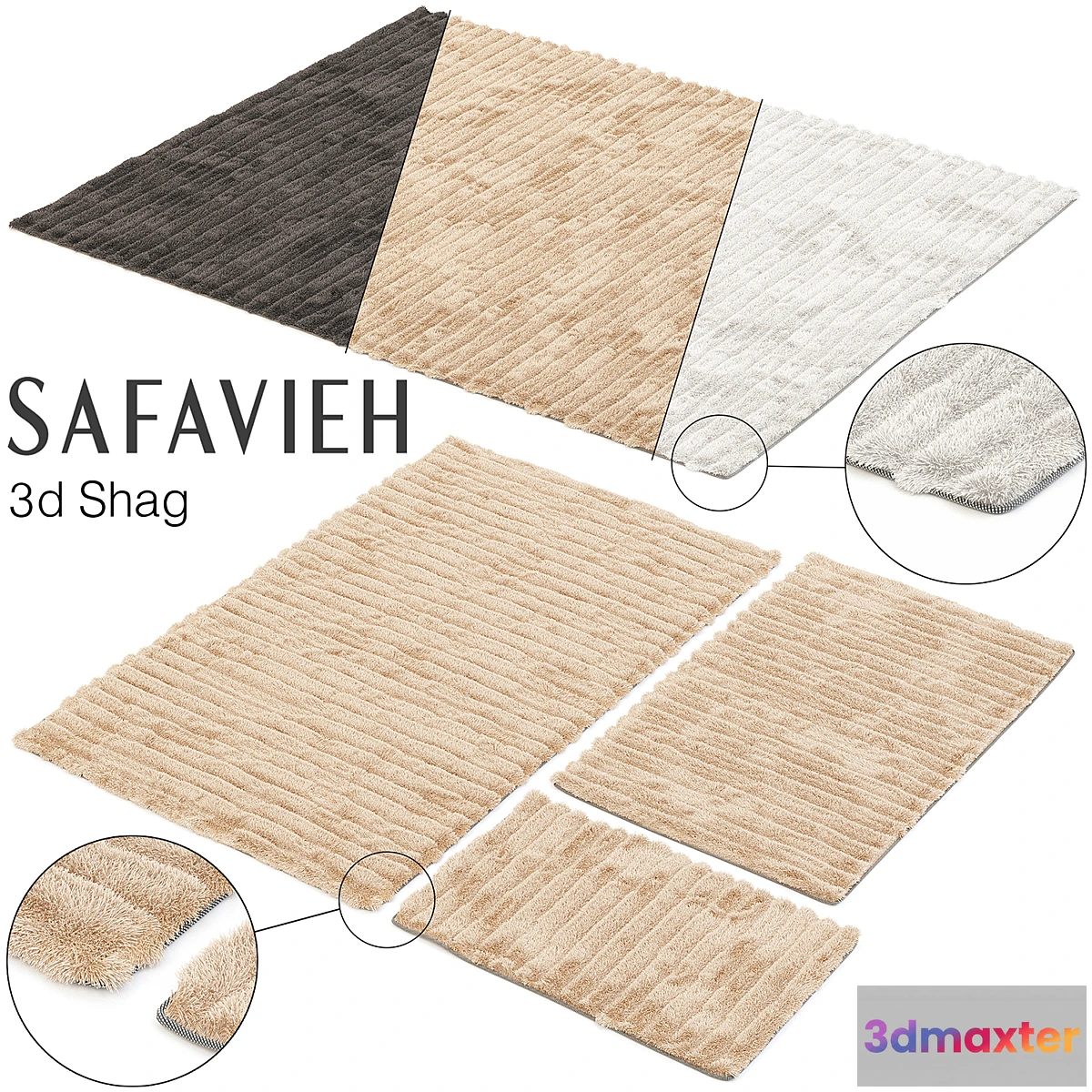 667709 - SAFAVIEH 3D SHAG SET