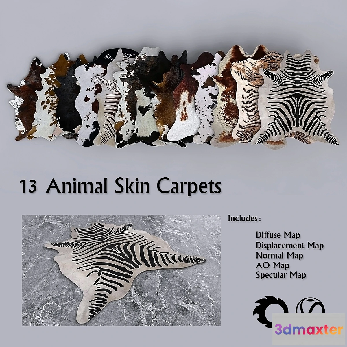 704252 - 13 PBR Animal Skin Carpets - No.2