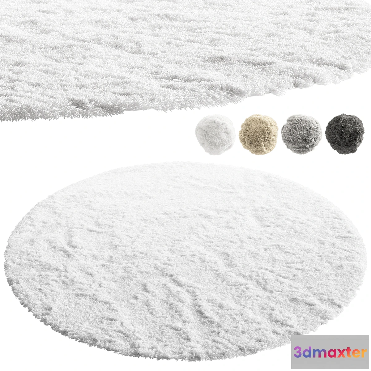 704326 - nuLoom Shaggy Area Round Rug (4 colors)