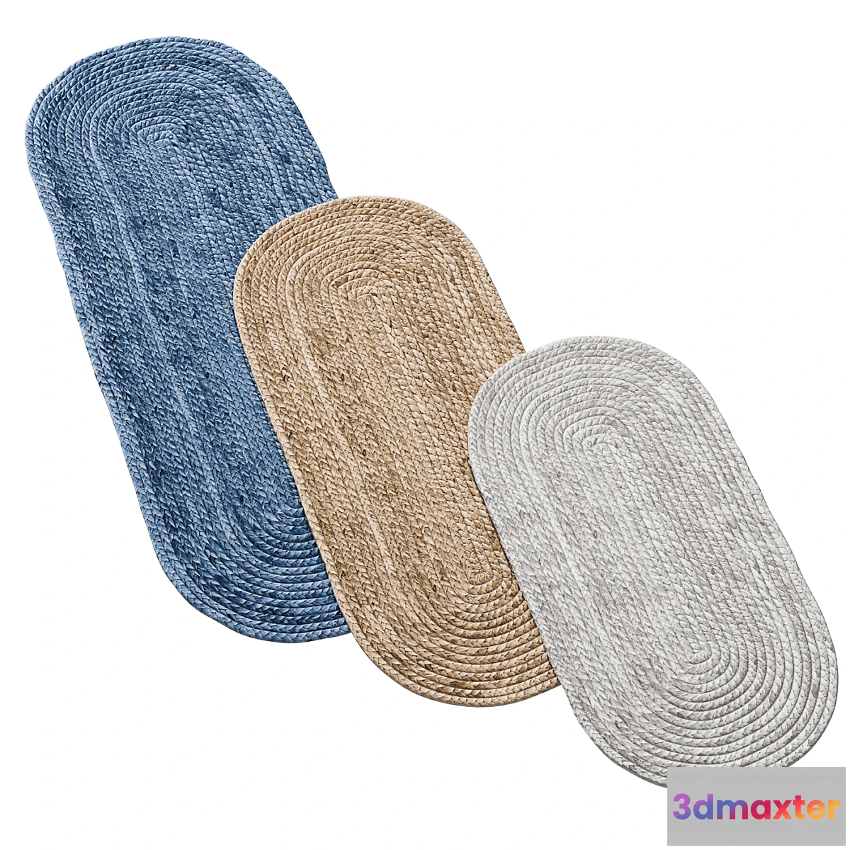 704414 - Natural Oval shape long Braided Jute Rug