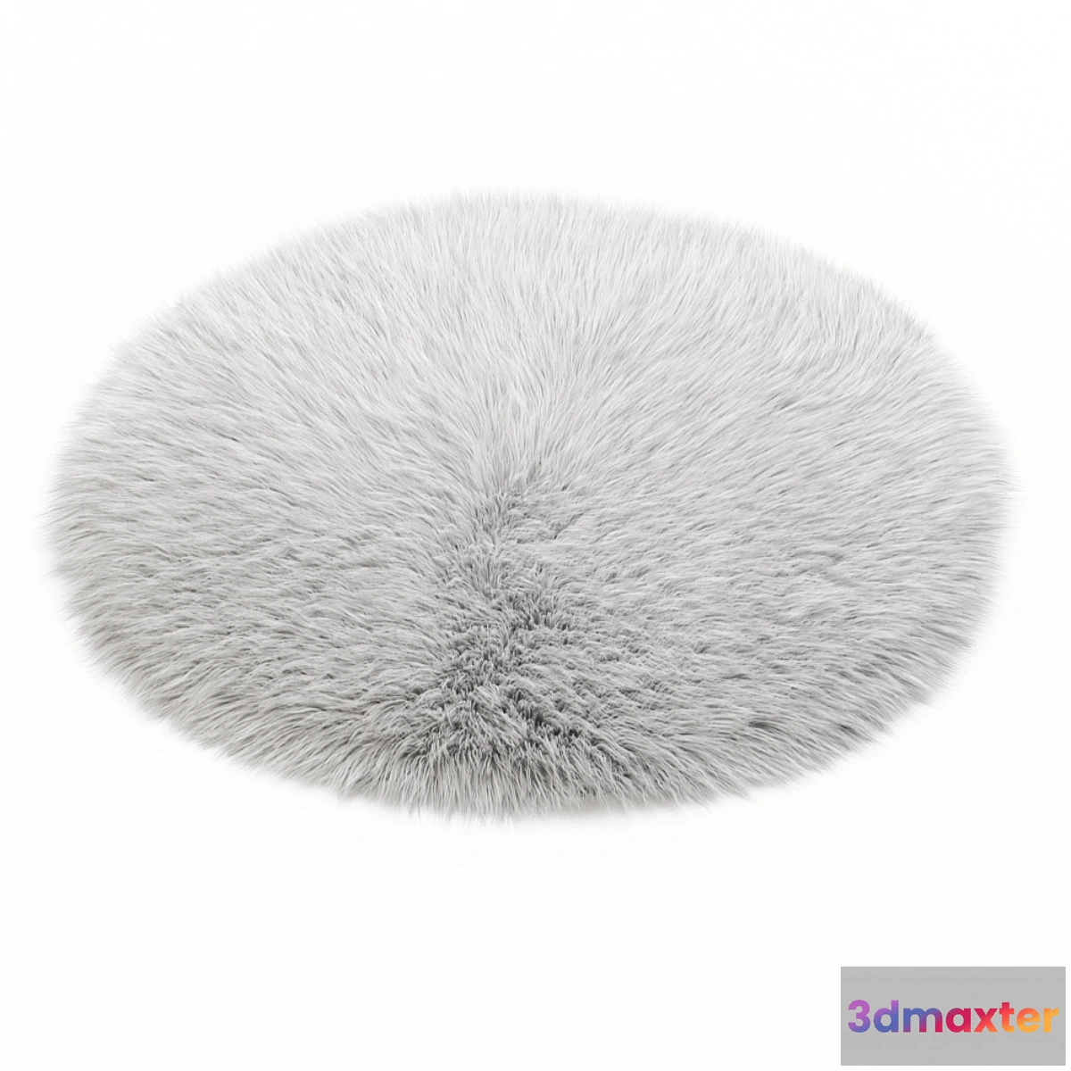 720412 - White round carpet fur - No.2