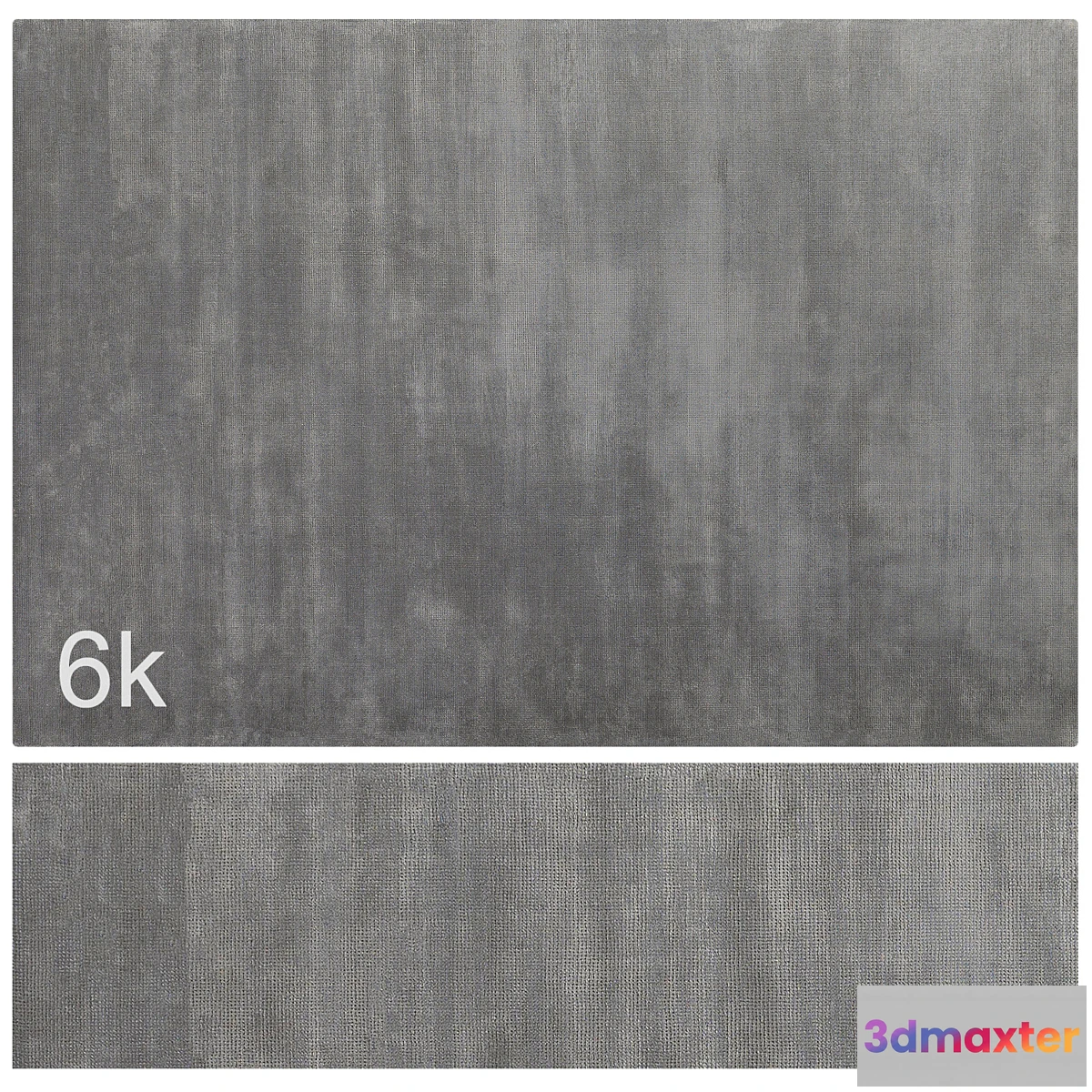 768095 - Carpet set 17 - Plain Gray Wool Rug _ 6K - No.3