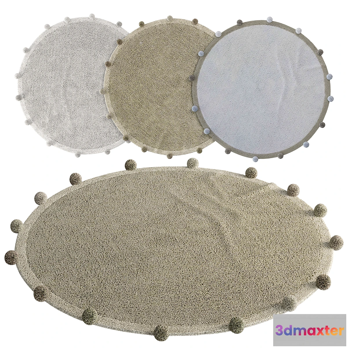 784350 - Gentle pom-pom rug by Lorena Canals - No.2