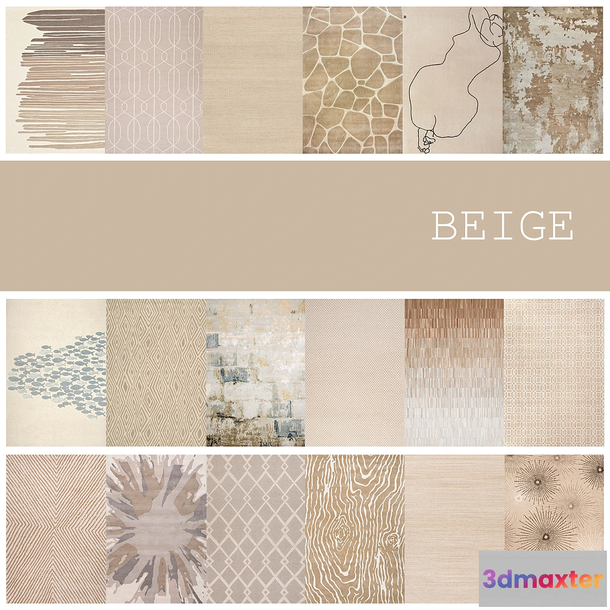 806144 - 18 carpets in the color BEIGE - No.3