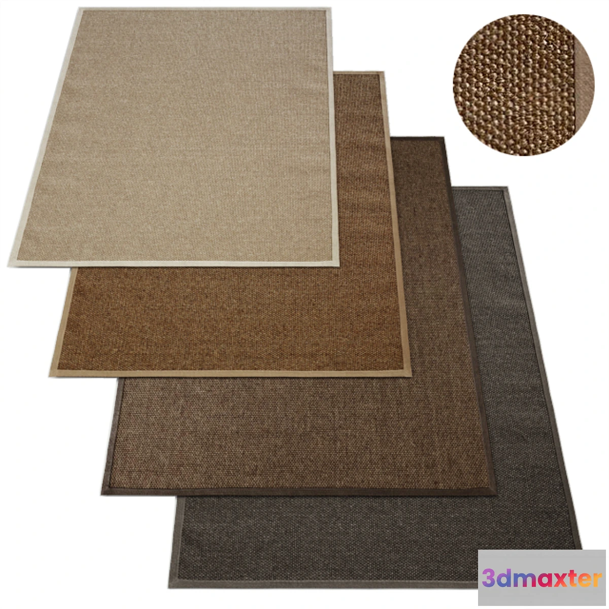 812540 - Belgian Basket Weave Sisal Rug RH Collection