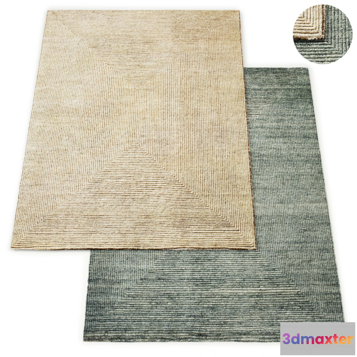 825712 - Ellipse Hand-Knotted Wool Rug RH Collection - No.3