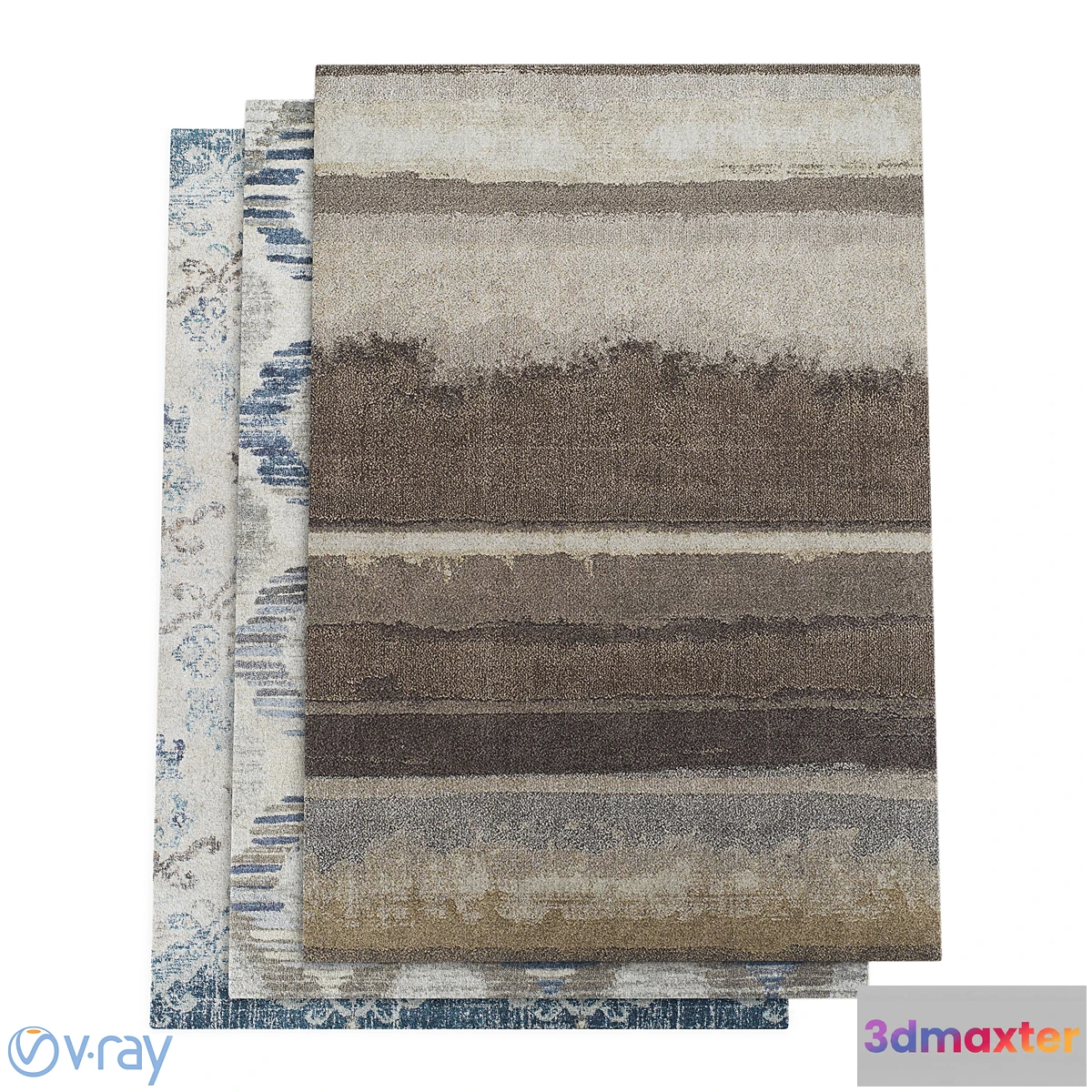 825800 - Dalyn Antigua Blue Linen and Mocha Rugs - No.3