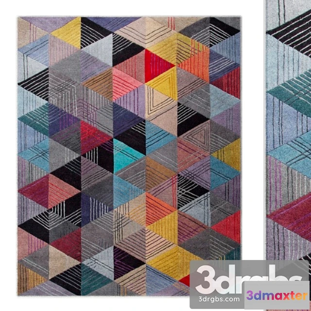 917460 - Black Losange Rug