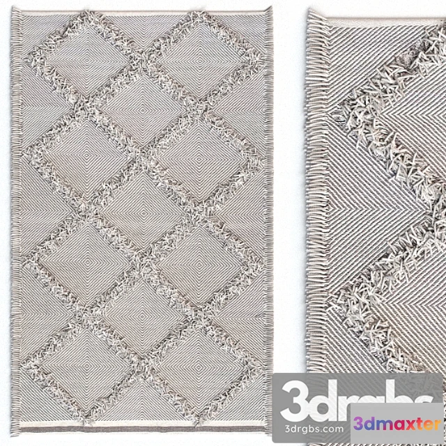 917662 - Carpet nu Loom Devon Diamond Trellis Tassel Shag Rug