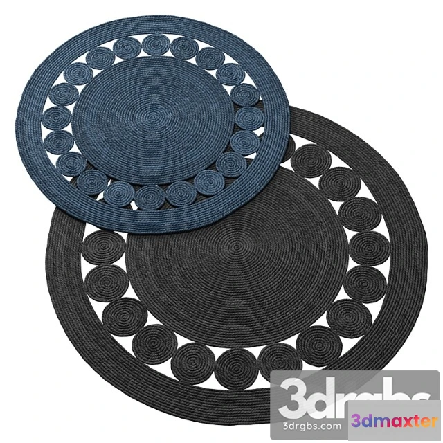 918496 - Natural Round Shape Braided Jute Rug