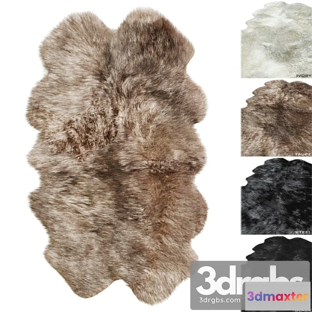 918498 - Natural sheepskin rug rh