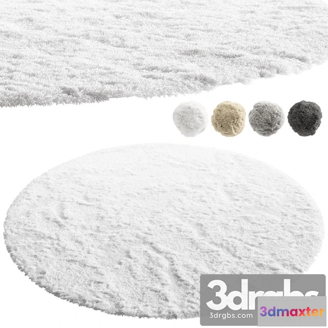 918530 - Nuloom Shaggy Area Round Rug 4 Colors