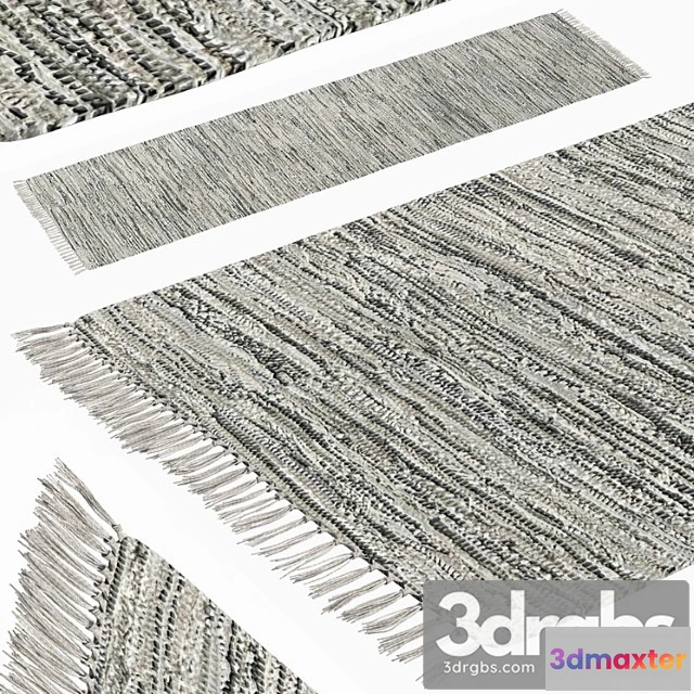 918578 - Patterned woven mat - gray