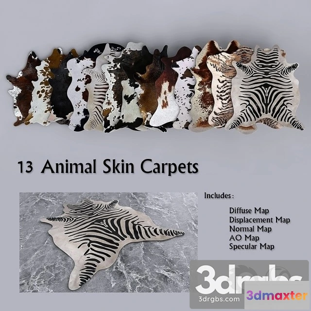 918580 - PBR Animal Skin Carpets Set