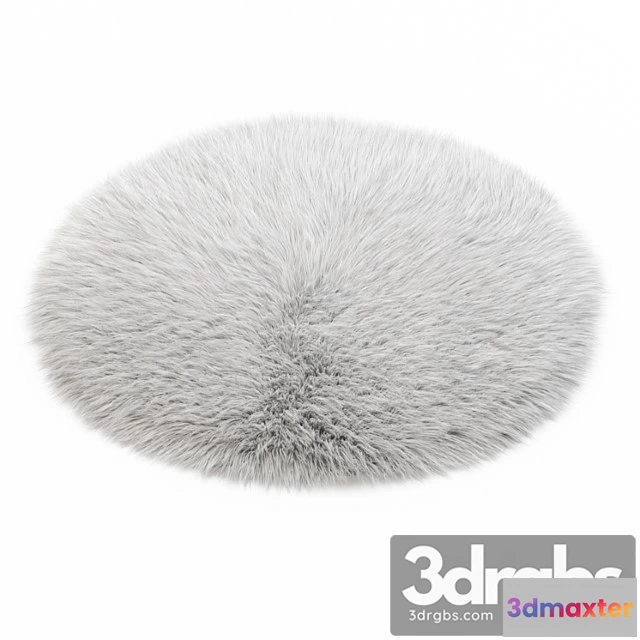 919200 - White round carpet fur