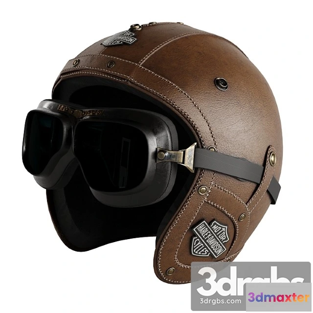 1017622 - Leather moto helmet