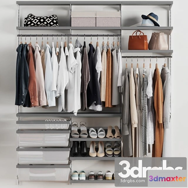 1017664 - Wardrobe Wall Module Dresses Clothes 4