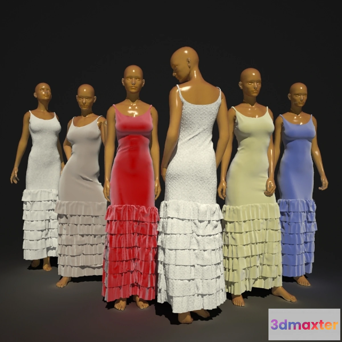 1267313 - Wedding dress 3D Max