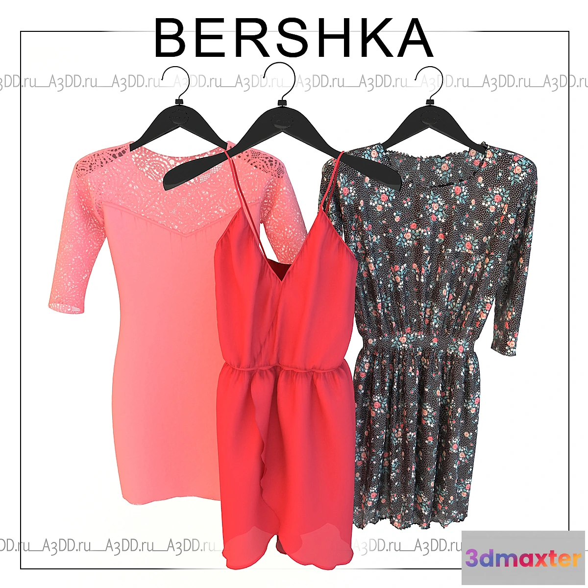1267331 - BERSHKA (dresses on hangers) 3D Max