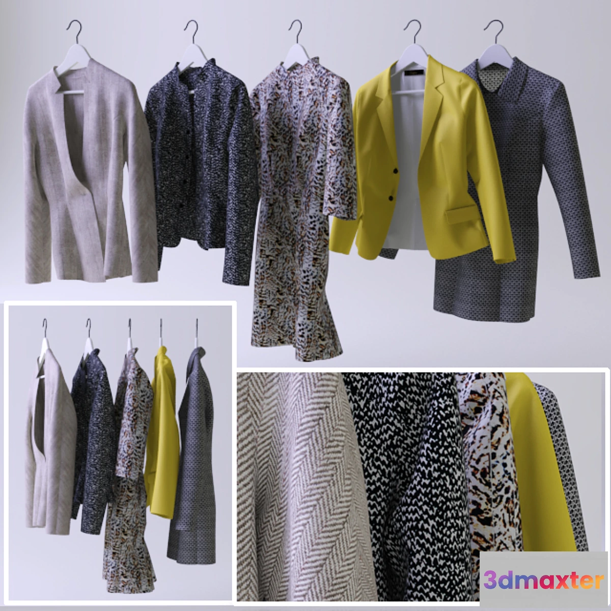 1272518 - Set of women’s clothing 3D Max