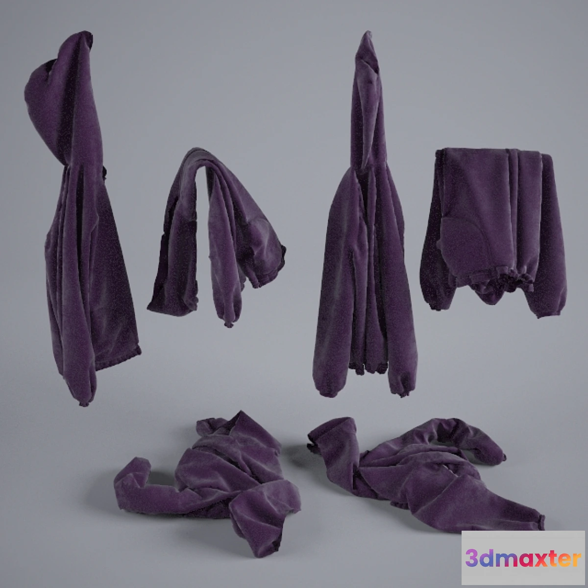 1272952 - Sports jacket in different positions 3D Max